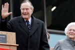 Barbara bush, Barbara bush, george bush admitted in intensive care with in hours of wifes funeral, Medical report