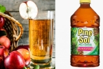 Pine Sol given to kids, Apple juice, preschoolers served with cleaning liquid to drink instead of apple juice, School children